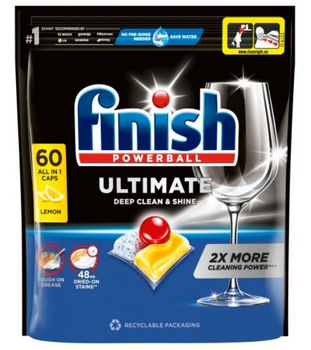 Finish Tabs Powerball Ultimate All in1 Lemon 60 dishwasher tablets
