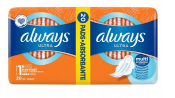 Always Ultra Duopack Normal Wrappers mit Flügeln 20 Stück