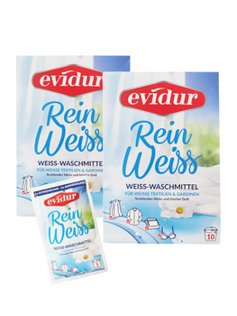 2x Evidur Puder für Gardinen und Weißwäsche 600 g + Sachet Gratis