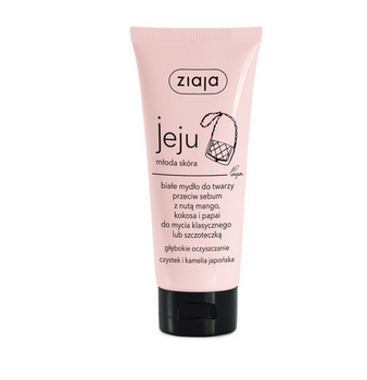 Ziaja Białe Mydlo do twarzy przeciw sebum z nutą mango,kokosa i papai 75ml