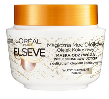 L'Oreal Paris Elseve Magiczna Moc Olejków z Olejkiem Kokosowym maska odżywcza do włosów suchych i normalnych 300 ml