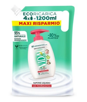 Vidal antibakterielle Flüssigseife 1200 ml Antibatterico Stockpile