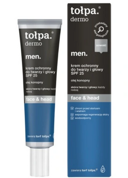 Tolpa Dermo Men Face and Head Protection Cream SPF 25 moisturizing nourishing 40 ml