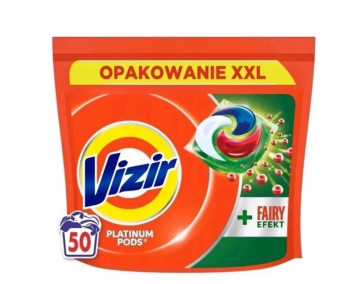 Vizir Platinum PODS + Fairy Effect Kapsułki do prania 50 prań