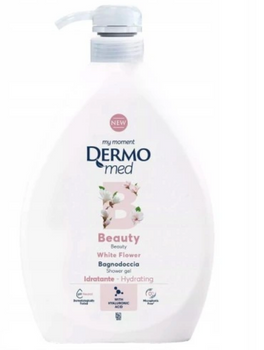 Dermomed Shower Gel with Pump 1 Liter White Florer