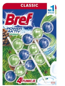 Bref Power Aktiv Pine 3x50 g Suspensie WC colorată