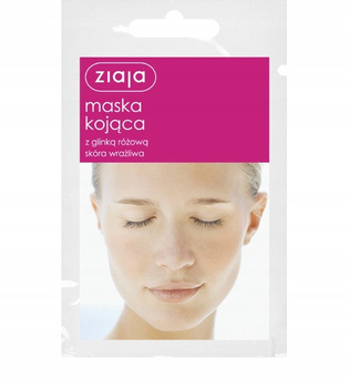 Ziaja maska kojąca z glinką różową 7ml SASZETKA