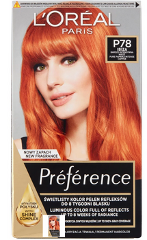 L'Oreal Paris Feria Preference Farba do włosów P78 Ibiza Bardzo Intensywna Miedź