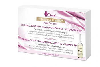 AVA Moisturizing Serum with hyaluronic acid and vit. PP for the face in 5x3 ml ampoules