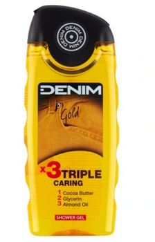 Denim Gold Shower Gel x3 Triple Caring 250 ml