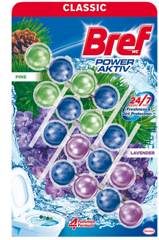 Bref Power Aktiv Earth Signs 3x50 g Zawieszka do WC Barwiąca