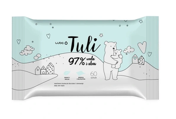 Luba Tuli Salviette umidificate 97% Acqua e Aloe 60 pezzi