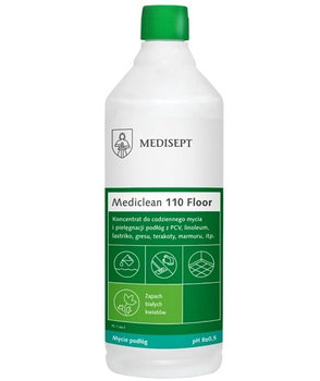 Medisept Mediclean 110 Floor liquido per la pulizia dei pavimenti Fiori Bianchi 1 L