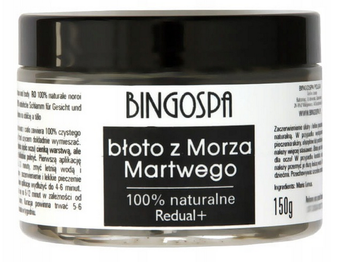 BingoSpa Naturalne Błoto z Morza Martwego 100% Redual.Maska do twarzy i ciała 150g