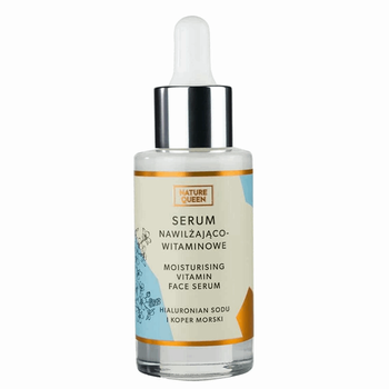 Ser hidratant și vitaminic Nature Queen Hialuronat de sodiu și fenicul de mare 30 ml