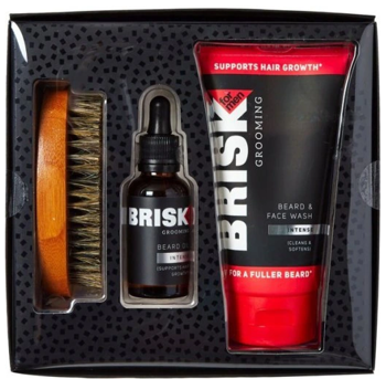 Set barba Brisk BOX Ulei + Lichid demachiant + Perie